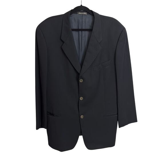 Giorgio Armani Le Collezioni Blazer Mens 46S Black Wool 3 Button Italy
